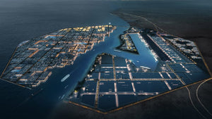 Saudi Arabia unveils plans for octagonal floating port city in Neom